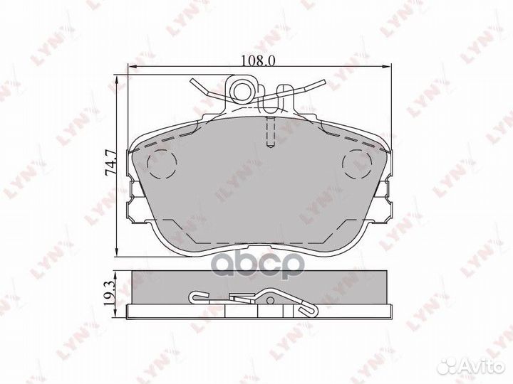 Колодки тормозные дисковые перед BD5303 LYN