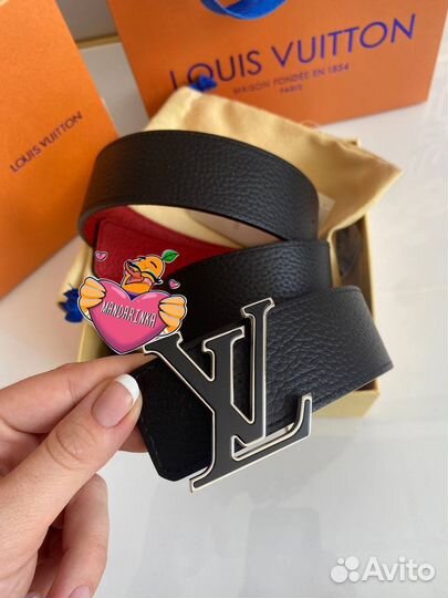 Louis vuitton ремень красно/черный