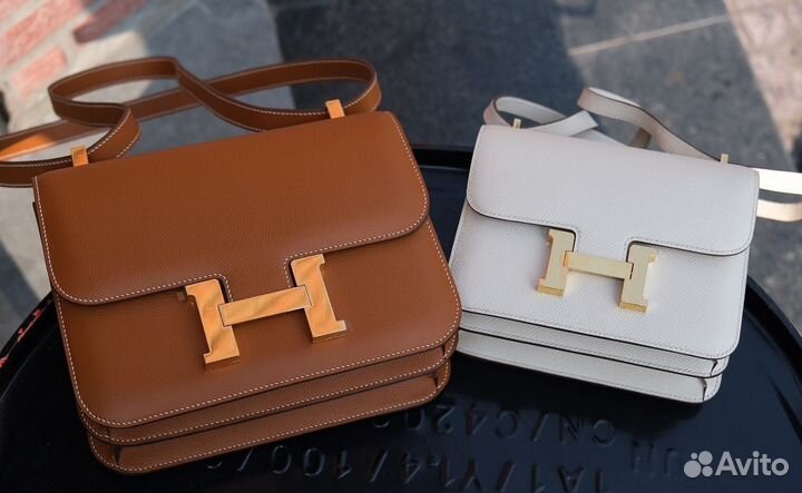 Сумка hermes constance gold