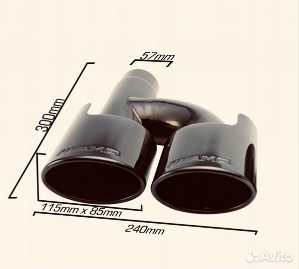Насадка на глушитель amg