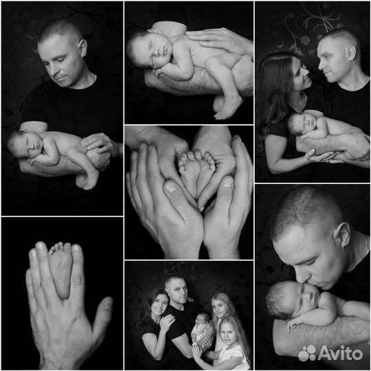 Фотосъёмка новорожденных семейный детский фотограф