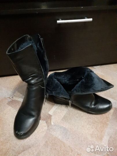 Сапоги женские зимние искусственные