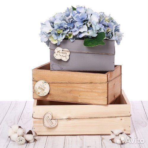 Коробочки, ящики под цветы, менажницы
