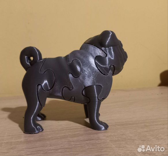 Мопсик 3d пазл