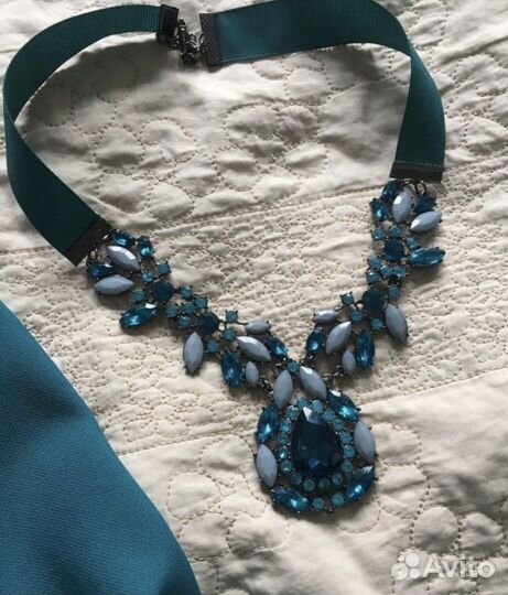 Урашение колье бирюза