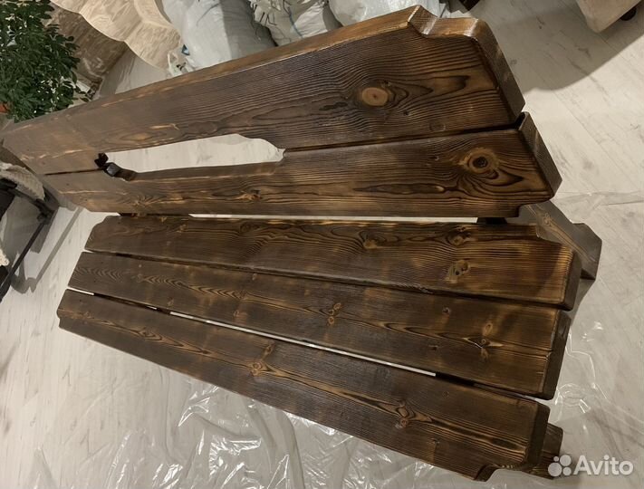 Садовая мебель, деревянные скамьи