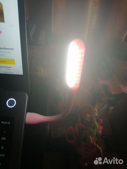 Компьютерный гибкий мини-светильник с USB