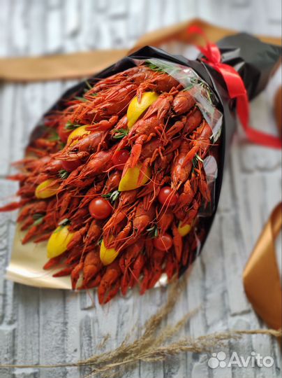 Съедобный букет из раков/ мужской букет