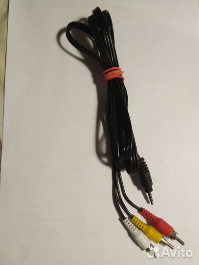 Кабель Jack 3.5 - 3xRCA вилка, видео+стерео-аудио