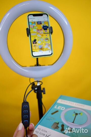 Световое кольцо 30см со штативом 210см