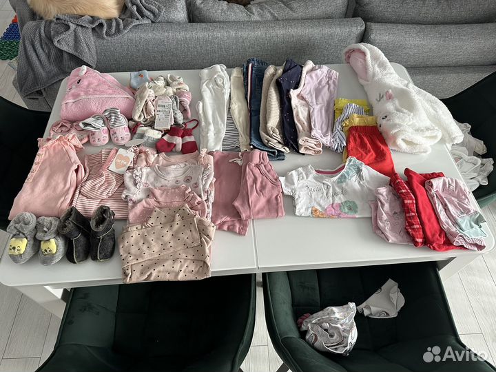 Большой пакет вещей на девочку 80 86