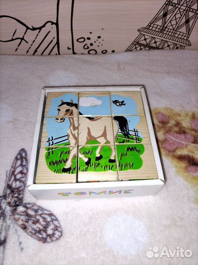 Кубики деревянные