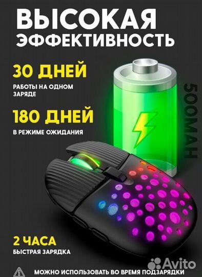 Мышка беспроводная игровая