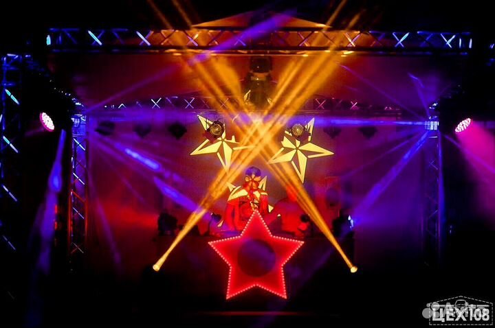 Светильник декорация Ретро звезда с лампочками