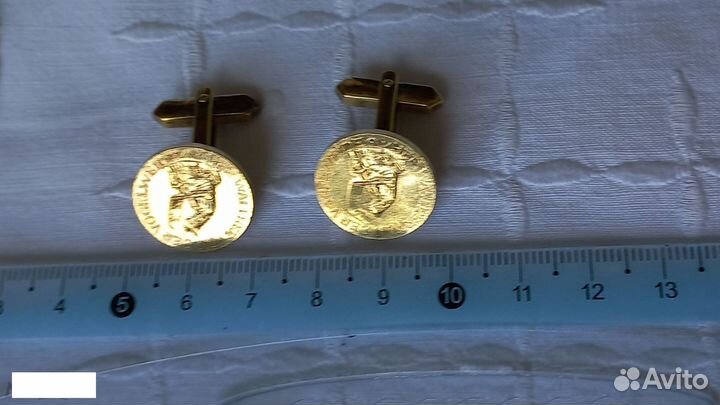 Старинные великолепные запонки золото дубле 500