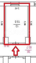 Комната 19,6 м² в 1-к., 5/5 эт.