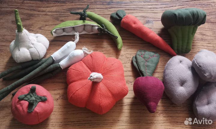 Игрушечные овощи ручной работы