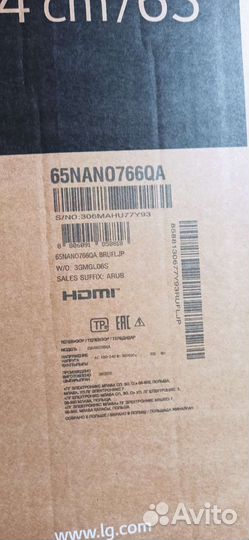 Телевизор LG 65 nano 766QA