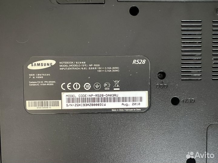 Ноутбук samsung