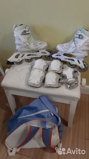 Роликовые коньки Roces+Защита+Переноска 39 р-р