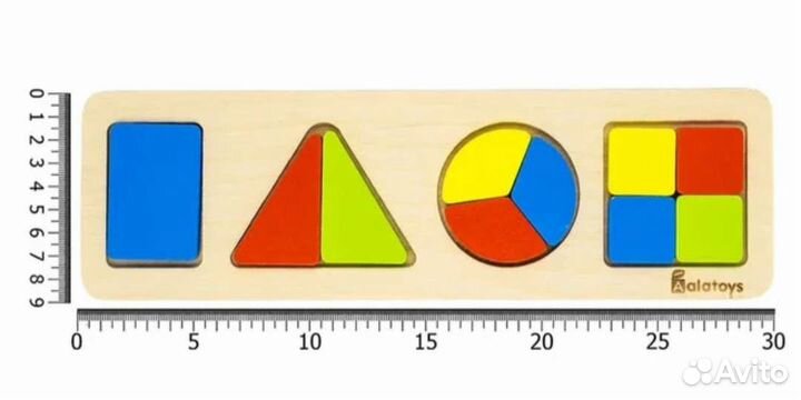 Пазл дроби-фигуры развивающая игрушка