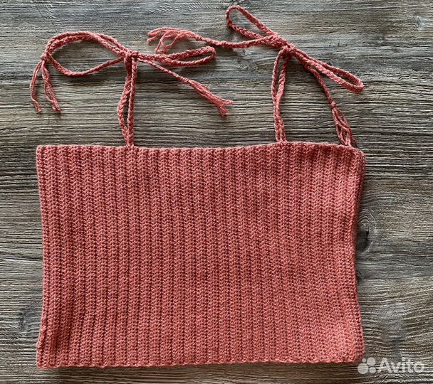 Вязаный кроп топ как из Pinterest