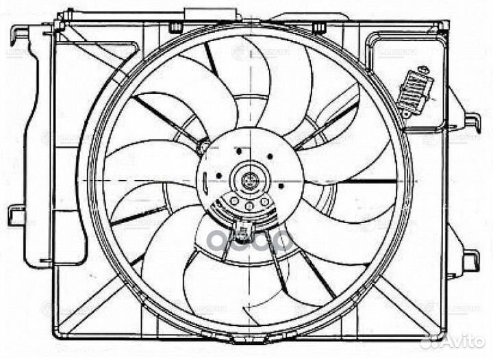 Вентилятор охлаждения радиатора двигателя LFK08
