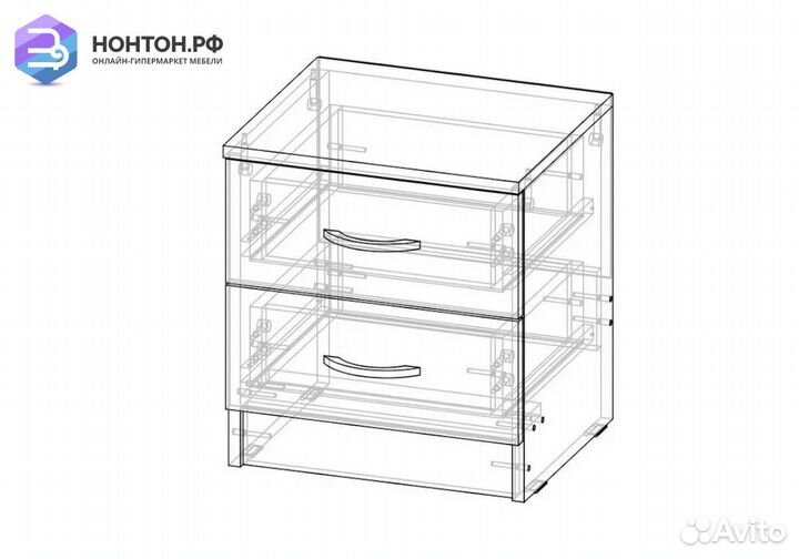 Тумба прикроватная Рио-2 белый