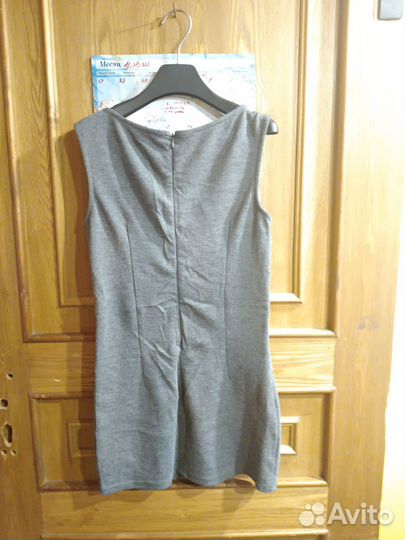 Школьное платье 146 серое