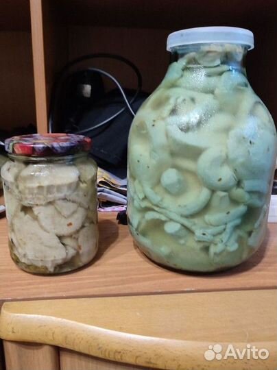 Грибы белянки солёные и опята маринованные