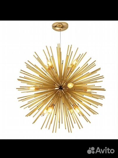 Люстра потолочная золото