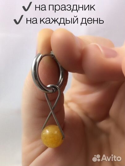 Серьги с топазом