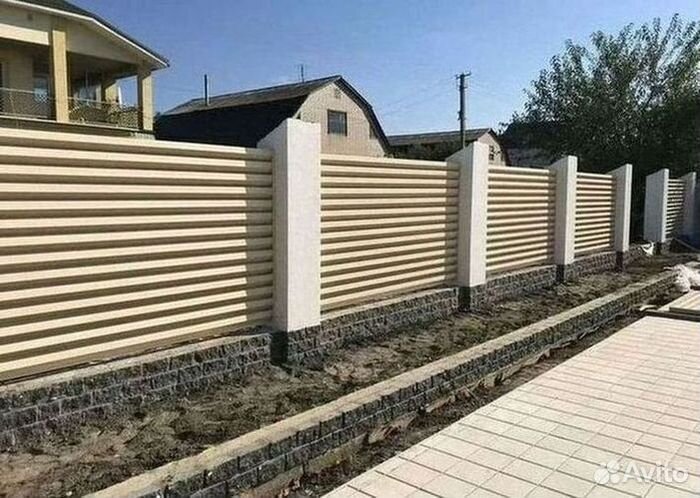 Забор жалюзи скрытый крепеж