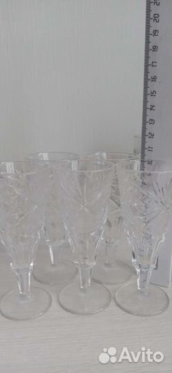 Хрустальные рюмки на ножке СССР