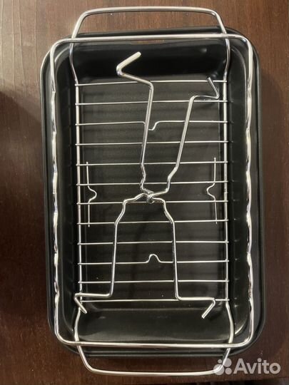 Противень для жарки + решетка + шампур (6 шт)