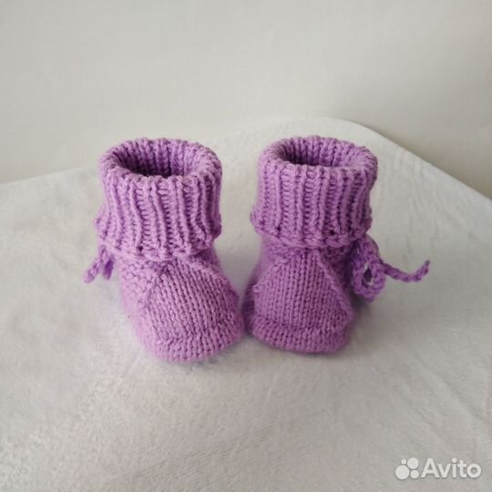 Пинетки вязаные для малышей от 0 до 12 месяцев