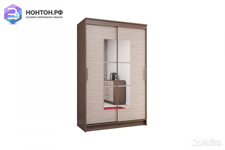 Шкаф-купе Элегант 1 ясень шимо темный / ясень шимо