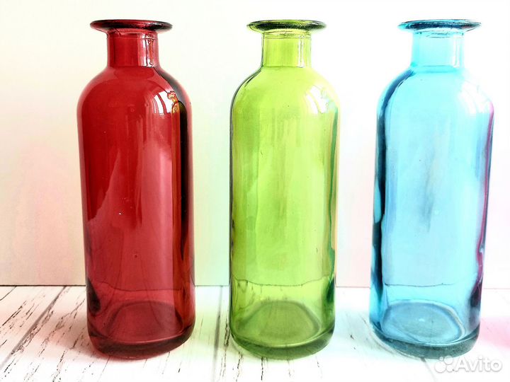 Ваза цветное стекло 16 см