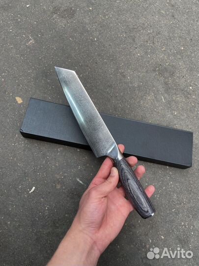 Шеф-нож для кухни Дамаск VG10 (67 слоев)