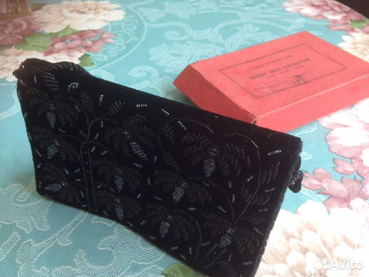 Клатч сумочка СССР бисер с бархатом