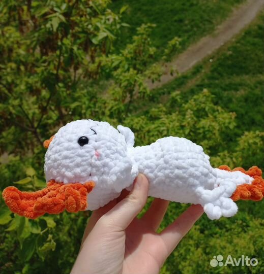 Аксолотль игрушка амигуруми