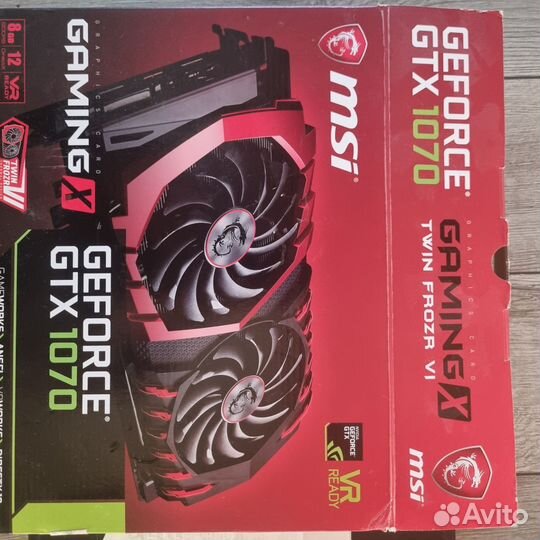 Видеокарта MSI geforce gtx 1070 gaming x