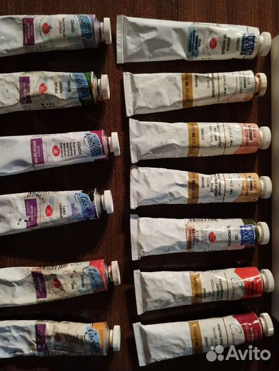 Краски масляные и акриловые в тубах