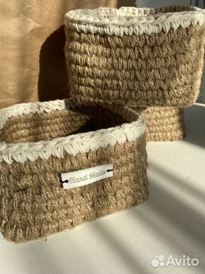 Корзина из джута набор
