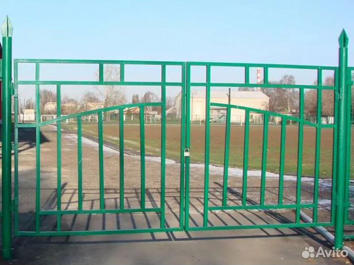 Ворота с калиткой кованные