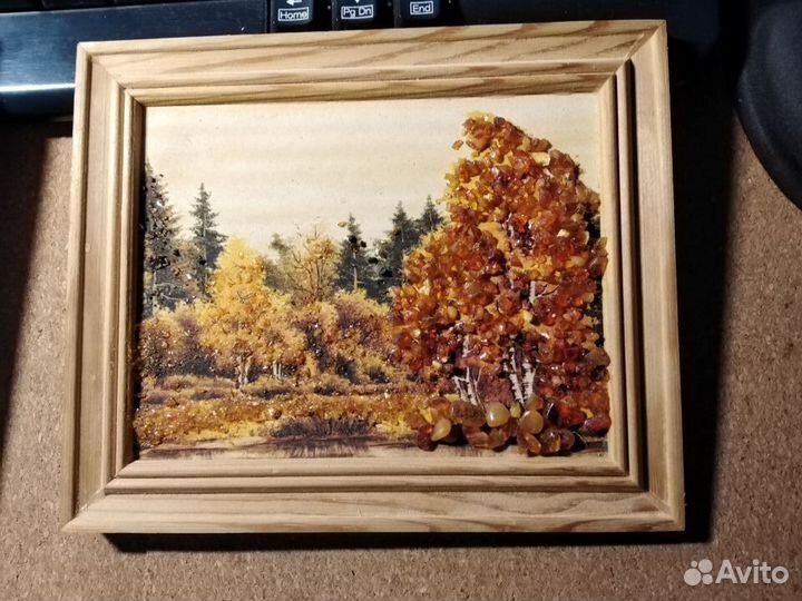 Панно настенное. Декоративное. Янтарь