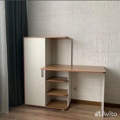 Лайт Стол компьюютерный 1420 (Белый/Дуб золотой)