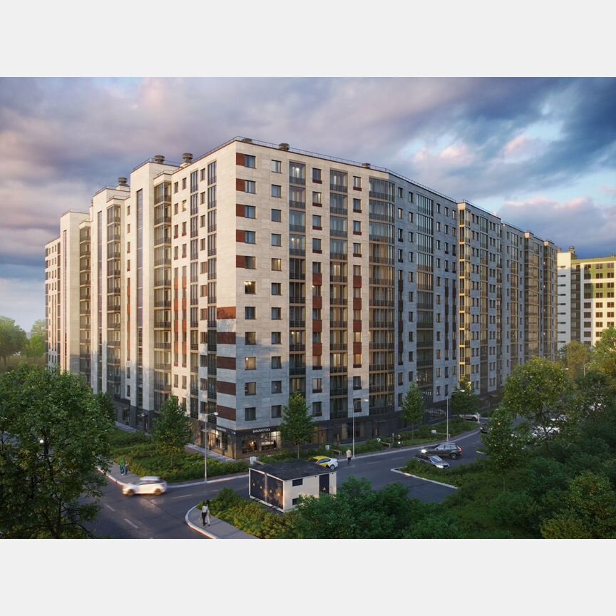 2-к. квартира, 52,6 м², 6/12 эт.