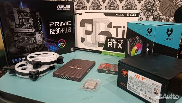 Игровой пк Rtx 3060ti+10400f+16 Гб+nvme