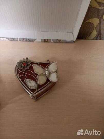 Шкатулка Бабочка сердце ларец